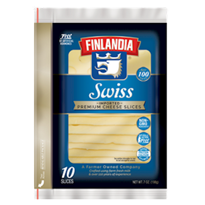 CHEESE SWISS SLICED 12/199GR FINLANDIA  N50107
