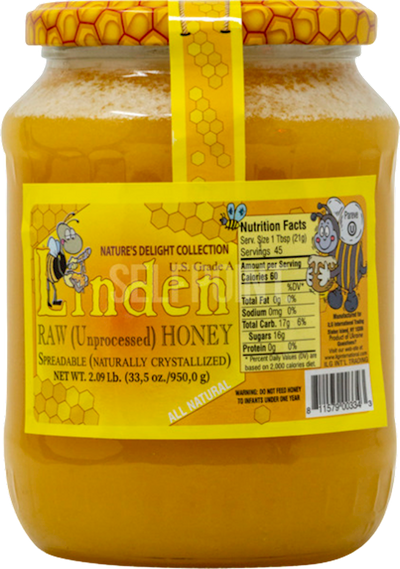 HONEY PURE LINDEN 12/2.2LB GLASS