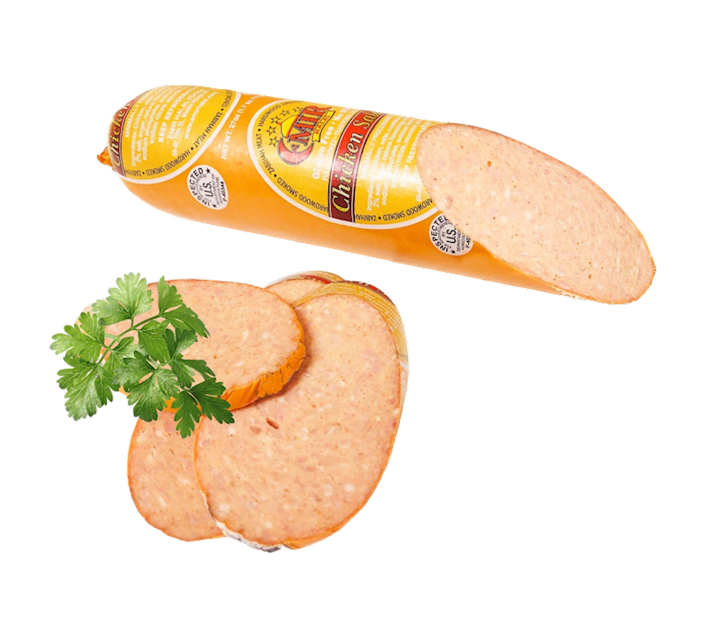 CHICKEN SMOKED SALAMI CHUNK (SHORT) 12/0.85LB EMIR HALAL BY LB