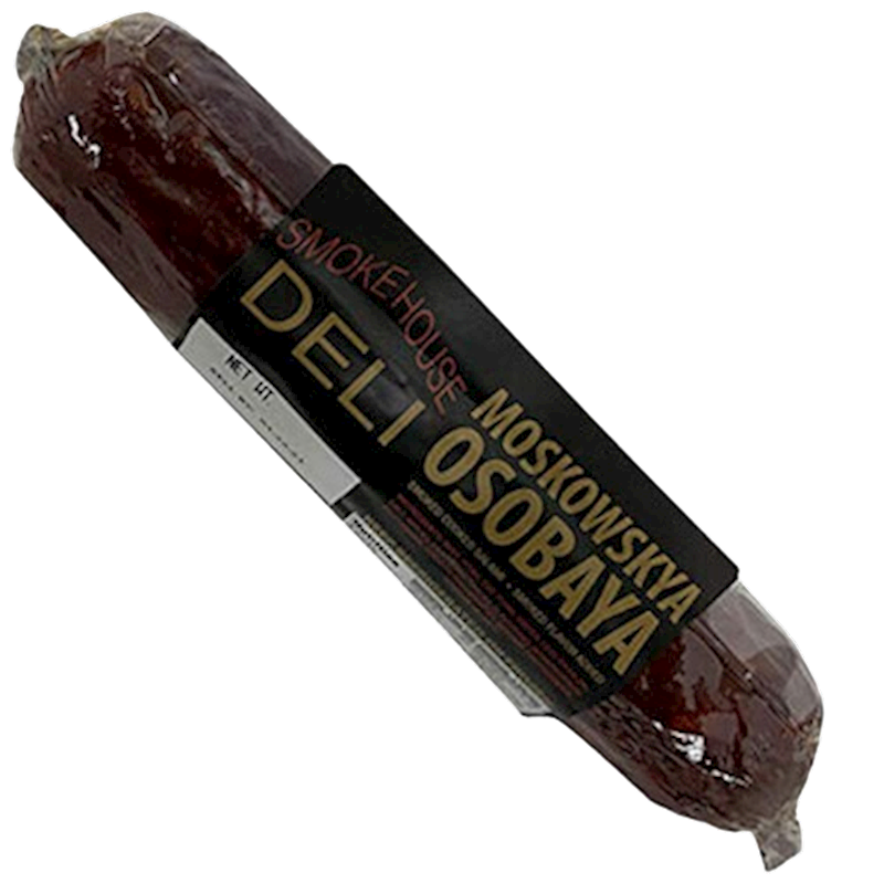 SALAMI MOSKOVSKAYA OSOBAYA SMOKED CHUNK V/P 23/23LB SMOKE HOUSE N92519