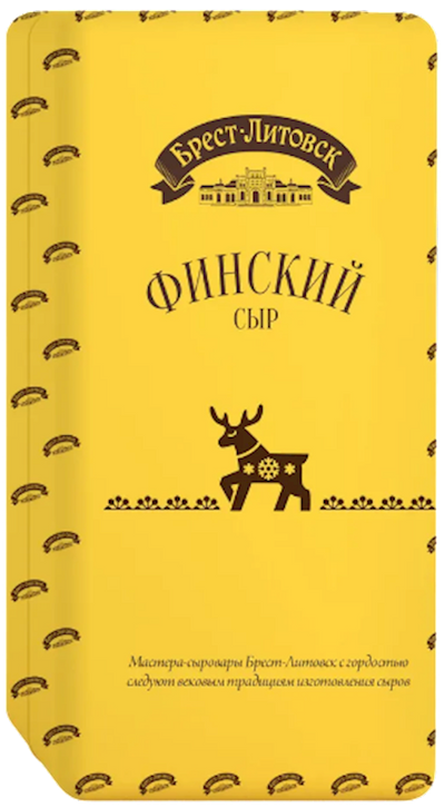 CHEESE FINSKIY 45% LOOSE 3/7.7LB BREST LITOVSK N3672