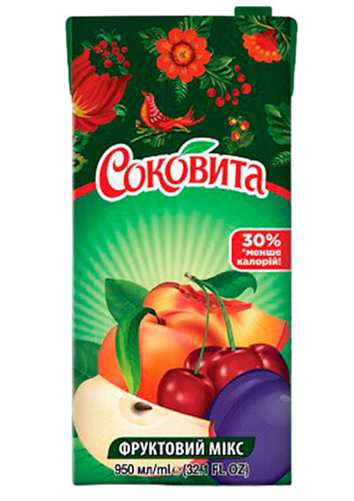 JUICE FRUIT MIX MULTIVITAMIN 12/0.95L  SOKOVITA