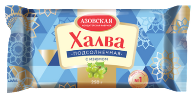 HALVA SUNFLOWER W/RAISINS 18/250GR  AZOVSKAYA