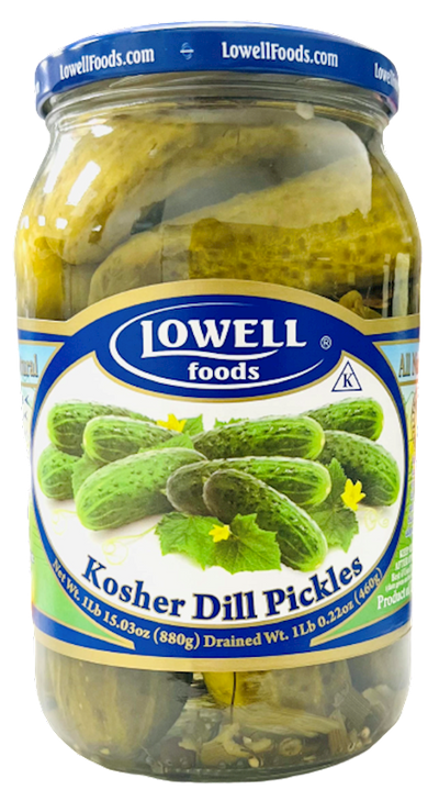 PICKLES DILL KOSHER 12/880GR LOWELL  POLAND N0201LF4649