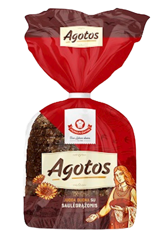 BREAD DARK AGATHAS W/SUNFLOWER SEEDS SLICED 10/375GR LITHUANIA N218011