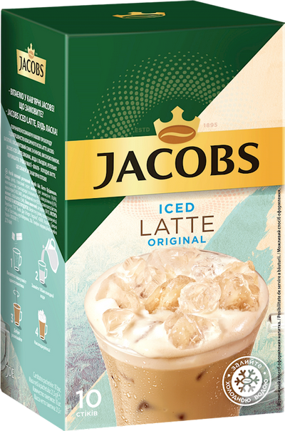COFFEE STICKS INSTANT JACOBS ICE LATTE 10/(10X21.5GR) UKRAINE N3102