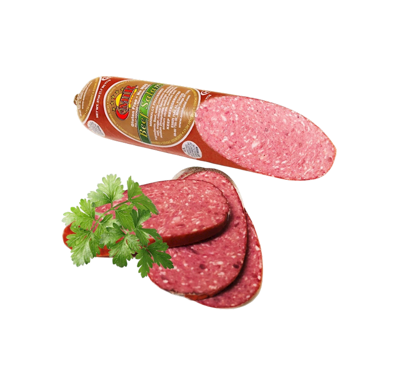 BEEF SALAMI CHUNK (SHORT) 12/1LB EMIR HALAL BY LB N9761