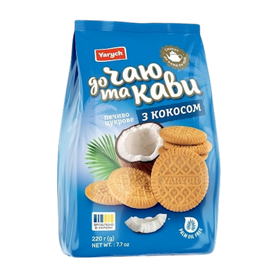 BISCUITS FOR TEA&COFFEE W/COCONUT 15/220GR YARYCH