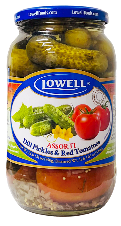 PICKLES & TOMATOES W/DILL 12/950GR LOWELL N0204LF7244
