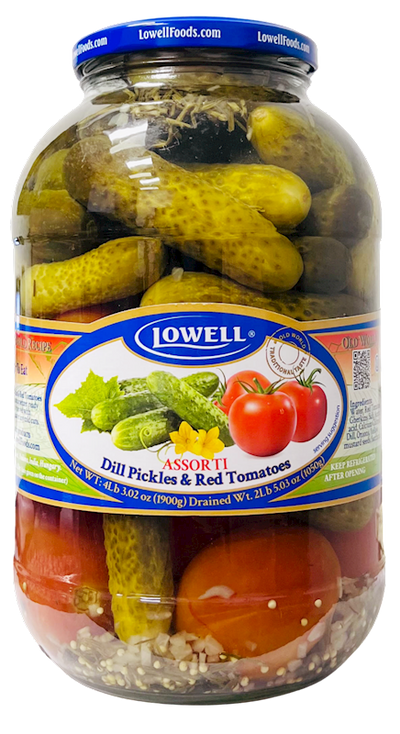 PICKLES & TOMATOES W/DILL 6/1900GR LOWELL N0204LF7251