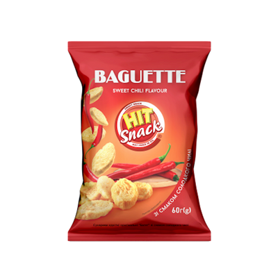 CROUTONS BAGUETTE CRISPY W/SWEET CHILI 30/60GR ZOLOTE ZERNO N503