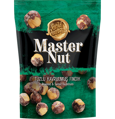 HAZELNUT ROASTED SALTED MASTER NUT 7/150GR GOLD HARVEST