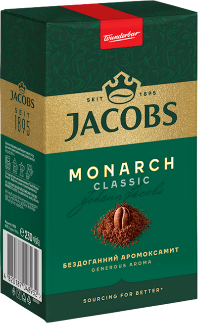 COFFEE GROUND ROASTED MONARCH 12/230GR JACOBS