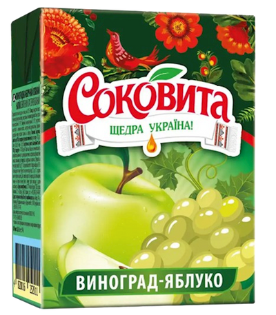 JUICE APPLE&GRAPE 27/0.2L SOKOVITA