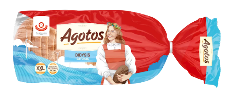 BREAD WHEAT LOAF AGOTOS 3/500GR LITHUANIA N226625