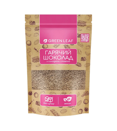 HOT CHOCOLATE W/STEVIA 12/200GR GREEN LEAF UKRAINE