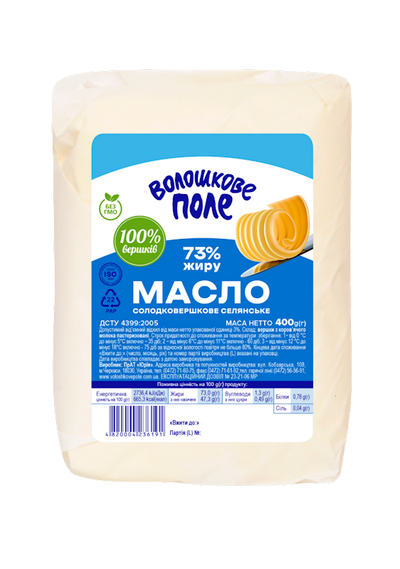 BUTTER SWEET 73% 20/400GR VOLOSHKOVE POLE N6191