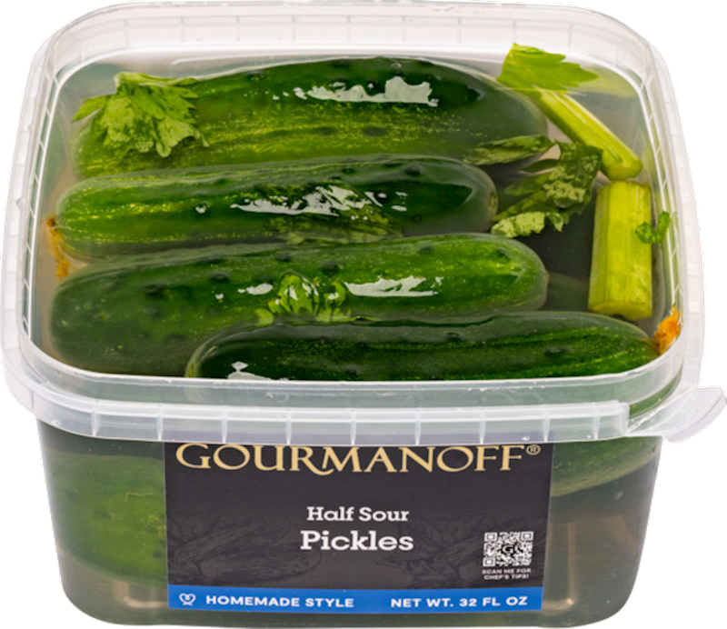 PICKLES HALF SOUR 8/32OZ GOURMANOFF