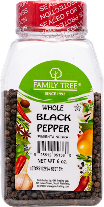 PEPPER BLACK WHOLE 12/6OZ FAMILY TREE