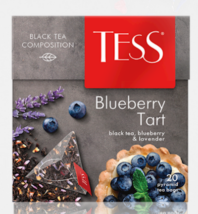 TEA  BLACK BLUEBERRY TART W/LAVENDER PYRAMIDS 12/(20X1.8GR) TESS 1527-12