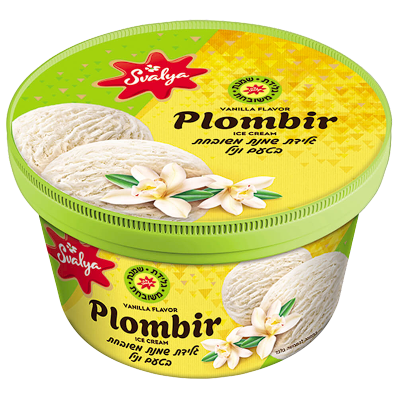 ICE CREAM PLOMBIR W/VANILLA FLAVOR IN CARTON BOX 4/800ML SVALIA NE3715/385753