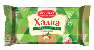 HALVA SUNFLOWER W/PEANUTS 18/250GR  AZOVSKAYA