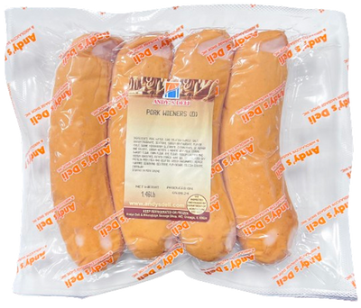 KNOCKWURST PORK SMOKED (D) 1LB / PAROWKI WEDZONE 33/40LB PRE PACK ANDY'S N1377