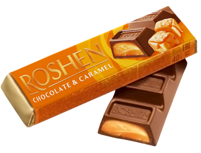 CHOCOLATE BAR BATONCHIK MILK W/CARAMEL FILLING 30/40GR ROSHEN N7065/3545 (6)