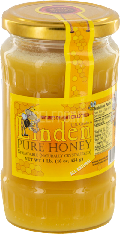 HONEY PURE LINDEN GLASS 12/1LB