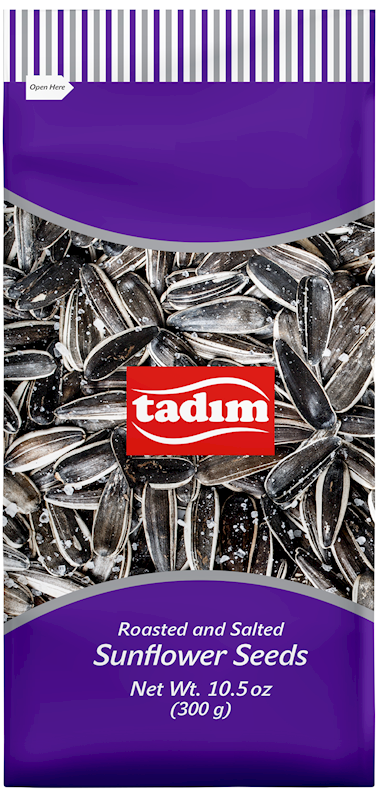 SUNFLOWER SEEDS ROASTED EXTRA SALTED 12/300GR TADIM N8066/ 022