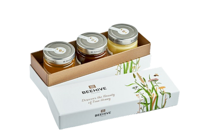 HONEY WHITE GIFT BOX DISCOVER THE BEAUTY OF SPRING 8/750GR BEEHIVE #5 UKRAINE