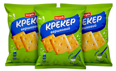 CRACKERS CREAMY 21/180GR YARYCH UKRAINE