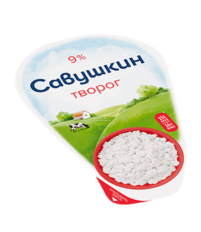 FARMER CHEESE CURD 9% 8/180GR SAVUSHKIN PRODUCT N2732 / 3528 4810268041914