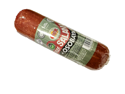 BEEF OSOBAYA SALAMI CHUNK (SHORT) 12/0.85LB EMIR HALAL  BY LB
