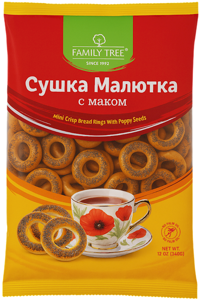 SUSHKA W/POPPY SEEDS 10/340GR FAMILY TREE N28