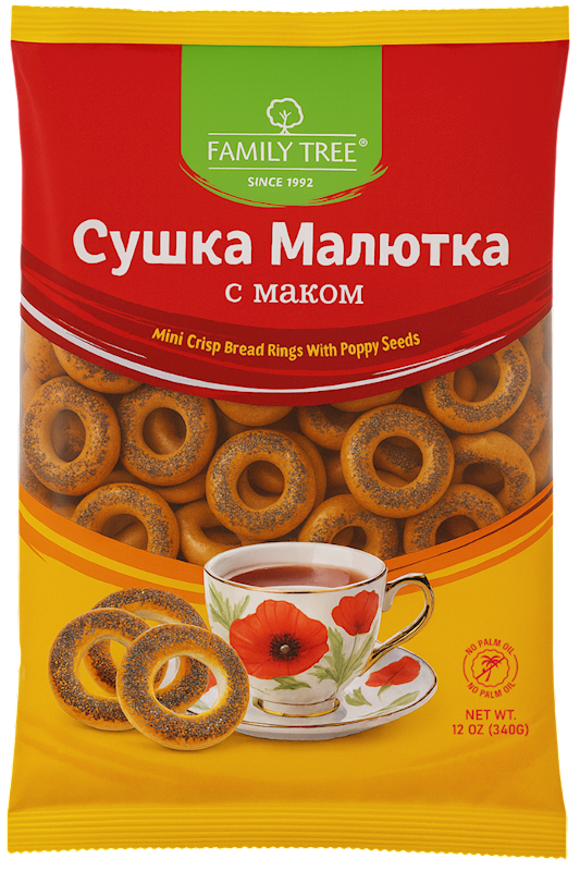SUSHKA W/POPPY SEEDS 10/340GR FAMILY TREE N28