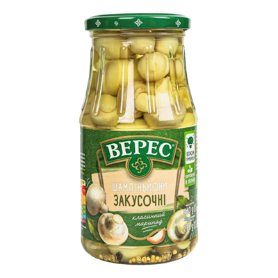 MUSHROOMS CHAMPIGNONS MARINATED 12/460GR VERES UKRAINE