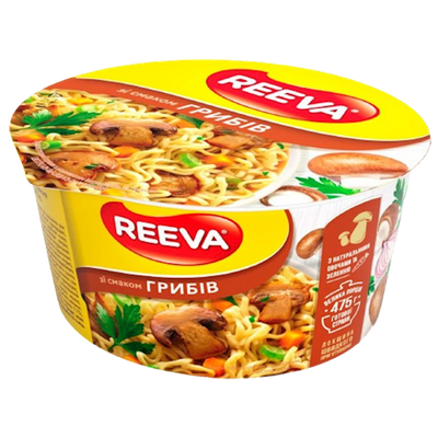 NOODLES INSTANT W/MUSHROOM FLAVOR 24/75GR REEVA