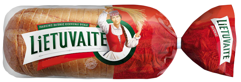 BREAD LIETUVAITE BATON WHEAT SLICED 5/350GR LITHUANIA N218081