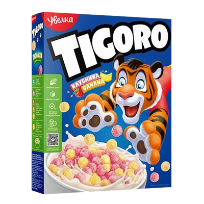 BALLS W/BANANA&STRAWBERRY FLAVOR TIGORO 5/200GR UVELKA