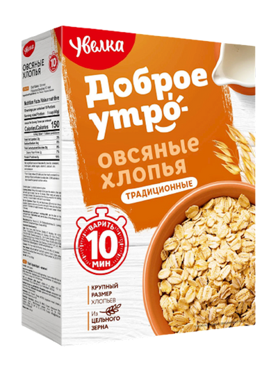 OATMEAL FLAKES TRADITIONAL 6/400GR UVELKA NA850