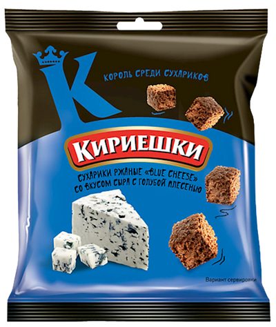 DRY BREAD RYE W/BLUE CHEESE FLAVOR 60/40GR KIRIESHKI MBC558*