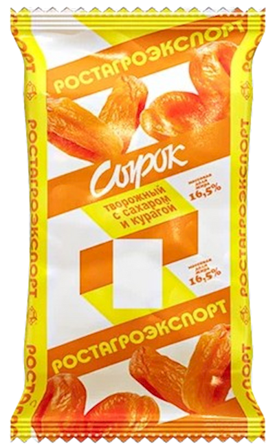 CHEESE MASSA SIROK W/DRIED APRICOT 16.5% 8/90GR ROSTAGROEXPORT N1202