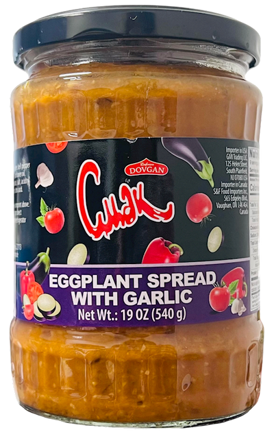 EGGPLANT SPREAD W/GARLIC 12/540GR CMAK DOVGAN BULGARIA NUS41650540