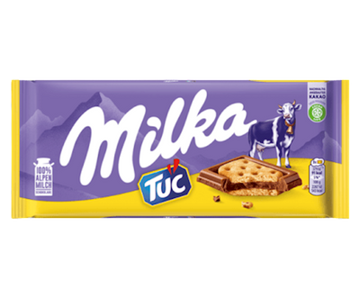 CHOCOLATE BAR MILK TUC W/BUSCUIT 18/87GR MILKA GERMANY N4043385