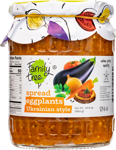 EGGPLANT CAVIAR UKRAINIAN STYLE 12/560GR FAMILY TREE N56