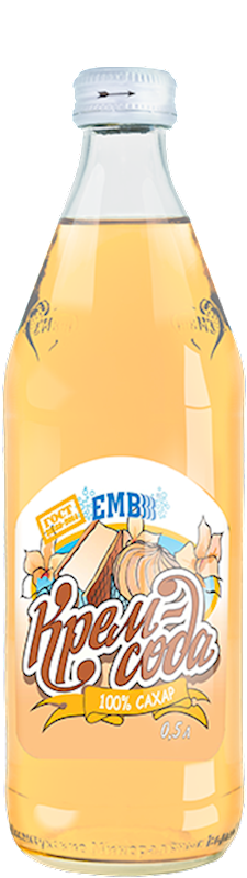 SOFT DRINK CREAM SODA GLASS ELIT 20/0.5L EMB RUSSIA N6644
