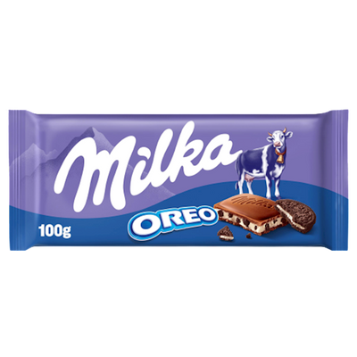 CHOCOLATE BAR MILK OREO 22/100GR MILKA  GERMANY N4047052/4043375