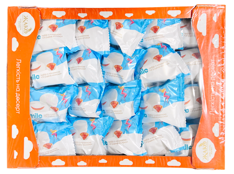 MARSHMALLOW W/CONDENSED MILK FLAVOR LOOSE SMILE 44/50GR ZHAKO N3092101