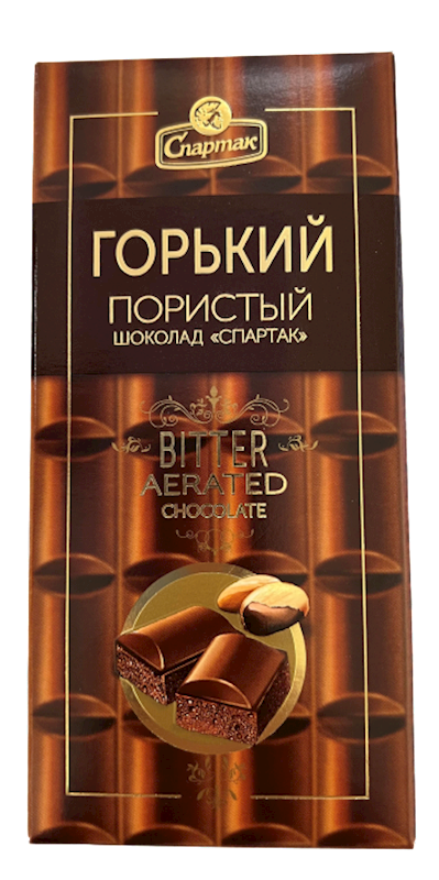 CHOCOLATE BITTER AERATED 13/70GR SPARTAK N9954